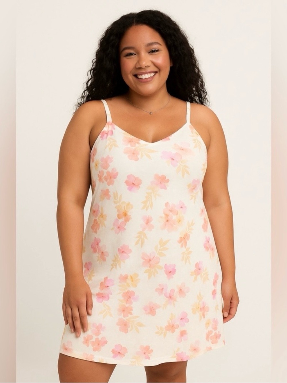 Torrid Mini Stretch Challis Slip Dress Rainy Day Floral Size 2X NWT